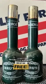 VINTAGE Faberge Brut Splash-on Lotion 7 fl. Oz. X2 Buy 1 Get 1 Promotion USA