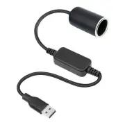 USB A Male to Car Cigarette Lighter Socket Female Converter Cable 1 Feet,5V to