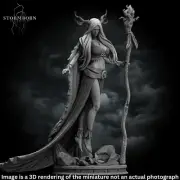 Druid Senka The Unheard Mystic Oracle Priestess 3D Printed Miniature For DnD