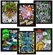 6-Pack of 8x10 Velvet Posters: Apple Tree, Light, Bloom, Praise, Prayer, Noah