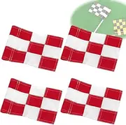Sports Fan Golf Pin Flags - Checkered Training Putting Banner with Tube Inserted for Outdoor, Backyard, Garden, 4PCS