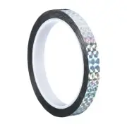12mm x 50m Prism Tape Holographic Reflective Self Adhesive for DIY Silver