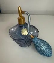 Van Cleef & Arpels Vintage Cristal France Perfume Bottle Blue Atomizer RARE