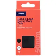 J.Burrows Hook & Loop Heavy Duty Adhesive Dots 50mm 6PK