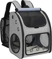 Generic Cat Carrier Backpack Cat Travel Bag Breathable Mesh Bag Pet Travel Bag Carrier Bag for Cats, Gray