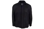 DANIEL HECHTER EURO Melton Jacket Wool Blend Coat Full Zip Lined Blazer B3RZEURO - Black - M