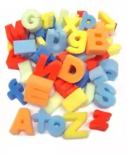 52 LETTERS FOAM SPONGE FINGER PAINTING ALPHABETS LOWER & UPPER CASE BATH TOY m/b