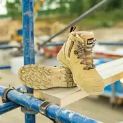 Safety Boot Lace Up Side Zip Bison XT Wheat XTLZWHE