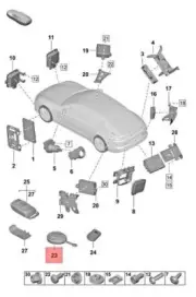 Genuine PORSCHE Macan Panamera Porsche 95B 971 Handheld Transmitter 9P1862423