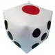 充氣骰子 安全骰子(白底.紅黑點) 30cm/一個入(促80) 充氣球 吹氣海灘球 沙灘球-YF17542