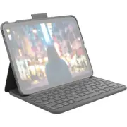 Logitech Slim Folio Keyboard Case for 10.9" iPad 10th Gen (Oxford Gray)