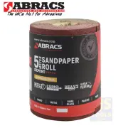 Abracs 115mm x 5m alox decorators sandpaper roll for wood, metal, paint, fillers
