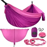Double Person Hammock with Tree Straps and Bug Net for Outdoor Camping Hammock