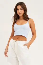 Print Singlet Top Seamless - Size M, Women's Bralette