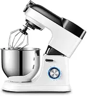 Stand Mixer,5-QT, 8-Speed Tilt-Head Food Mixer, Kitchen Electric Mixer with Dough Hook, Wire Whip & Beater