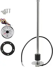 X AUTOHAUX Fuel Sending Unit and Gauge Kit Boat Fuel Sending Unit Marine Fuel Sender Unit Metal 14.17" 1 Set Silver Tone Black White 0-190 Ohm