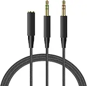 Replacement Aux Cable for Cloud Stinger, Cloud Mix, Cloud Alpha Gaming Headsets, 6.4ft, No Inline Mic