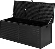 [Gardeon] Outdoor Storage Box Container Cabinet Bench, 390L Extra Large Lockable Tool Toy Deck Boxes Chest Garden Shed Storages Ottoman Chair Seat Patio Indoor Furniture, with Handles Black