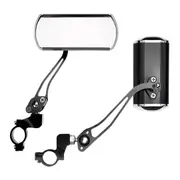1 Pair Bicycle Rear View Mirrors Bike Cycling Handlebar Rearview Rectangular