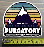 Purgatory Sticker Decal Colorado Ski Snowboard Mountain Telluride Durango Taos