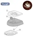 Delonghi DRIP TRAY Black fits EC685, EC695, EC785