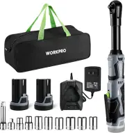 12V 40 Ft-Lbs Power Ratchet Wrench Kit with 10-Piece Socket Accessory Set, 1-Hou
