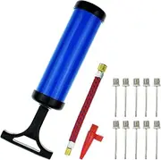 Syolee Tool Inflator Ball Pump with 10 Pcs Needles and 1 Pcs Valve Adapter 1 Pcs Air Hose for Football Basketball Volleyball Rugby Balloons and other Inflatable