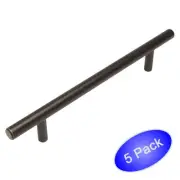 *5 Pack* Slim 3/8" Diameter Cosmas Oil Rubbed Bronze Euro Bar Pull 404-128ORB