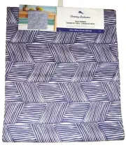 NEW Tommy Bahama 16"x80" Table Runner For Indoor & Outdoor Use Dark Blue & White