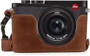 MegaGear Ever Ready Genuine Leather Camera Half Case Compatible with Leica Q2