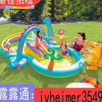 在飛比找Yahoo奇摩拍賣-7-11運費0元優惠優惠-新款游泳池 INTEX童兒戲水充氣游泳池家庭大號海洋球池沙池