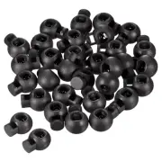 Cord Locks, 30 Pack Ball Spring Toggle Stopper, Black