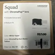 Smith Squad Snow Goggles, White Vapor Frame, ChromaPop Sun Black Lens