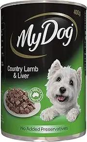 MY DOG Adult Wet Dog Food Country Lamb & Liver 400g Can, 24 Pack