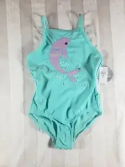 NWT Gap Kids Girls Mint Green Swordfish Flip Sequin Swimsuit One Piece XS 4 5
