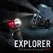 mini LED light spot beam red housing 22- 25mm diameter bar fits scooter