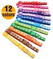 12PCS Lot Small Dog Collar Cat Collars Puppy Nylon Strap Pet Vest Bundle