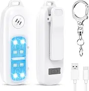 AMIR Personal Safety Alarm for Women, 130 dB Loud Self-Defense Keychain Siren with LED Strobe Light, USB Rechargeable, Emergency Self-Defense Alarm for Kids, Women, Elderly.