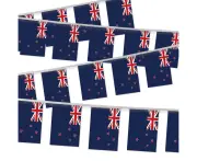 32FT Small New Zealand Pennant Flag Bunting,30 PCS Mini String Banner Strip New Zealanders National Decor Rectangle for Holiday Restaurant Home Party Schoo
