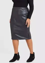 ts Taking Shape Skirt Size 18 (M) Coated Pencil style NWT