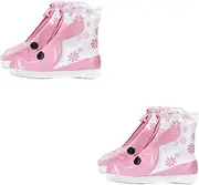 2 Pairs Shoe Cover Rain Boot Cover Boot Covers Water Proof Toddler Non-Slip Shoes/25