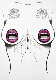 [Neva Nude] Loud Mouth Nifty Nipztix Pasties