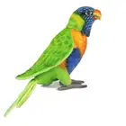 Rainbow Lorikeet - Hansa Realistic Poseable Stuffed Plush Animal Soft Toy 25cm