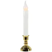 Northlight 8.5" White and Gold B/O LED Christmas Candle Lamp Automatic Timer