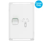 Clipsal Pro Single Vertical Powerpoint 10A Skin White | P3015VC-XW