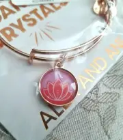 Alex And Ani Pink Lotus Bangle Bracelet New