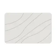 Hard Diatomite Bath Mat Stone Bath Mat Super Dry Anti-Slip Foot Shower Mats in Off White