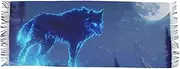 [AIXIWAWA] Women's Pashminas Scarf Neon Wolf Print, Shawls Wrap Lightwight with Tassel for Evening Dress Dinner Party, Multicolor