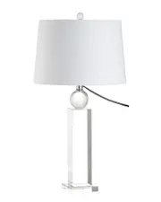 JONATHAN Y Designs Charlotte 28.5in Crystal Table Lamp