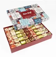 HACI SERIF 100% Natural Mixed Turkish Delight – Sultan Lokum 1000g 2.2lbs Halal